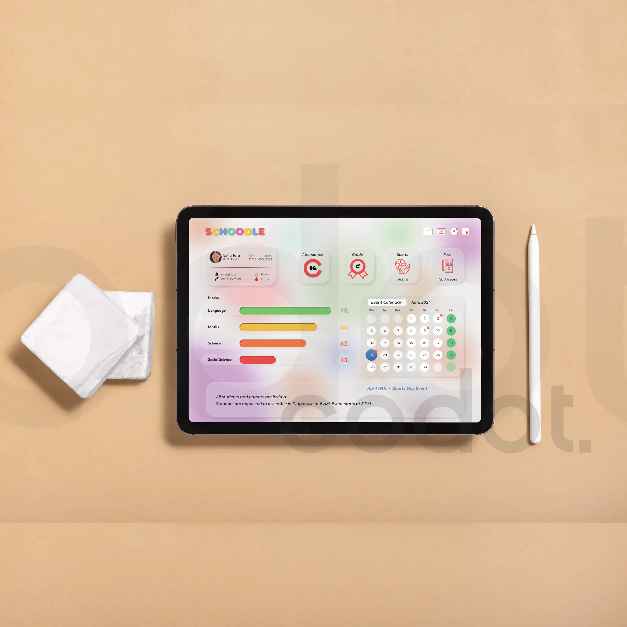 Poster design example with modern layout and balanced visual composition