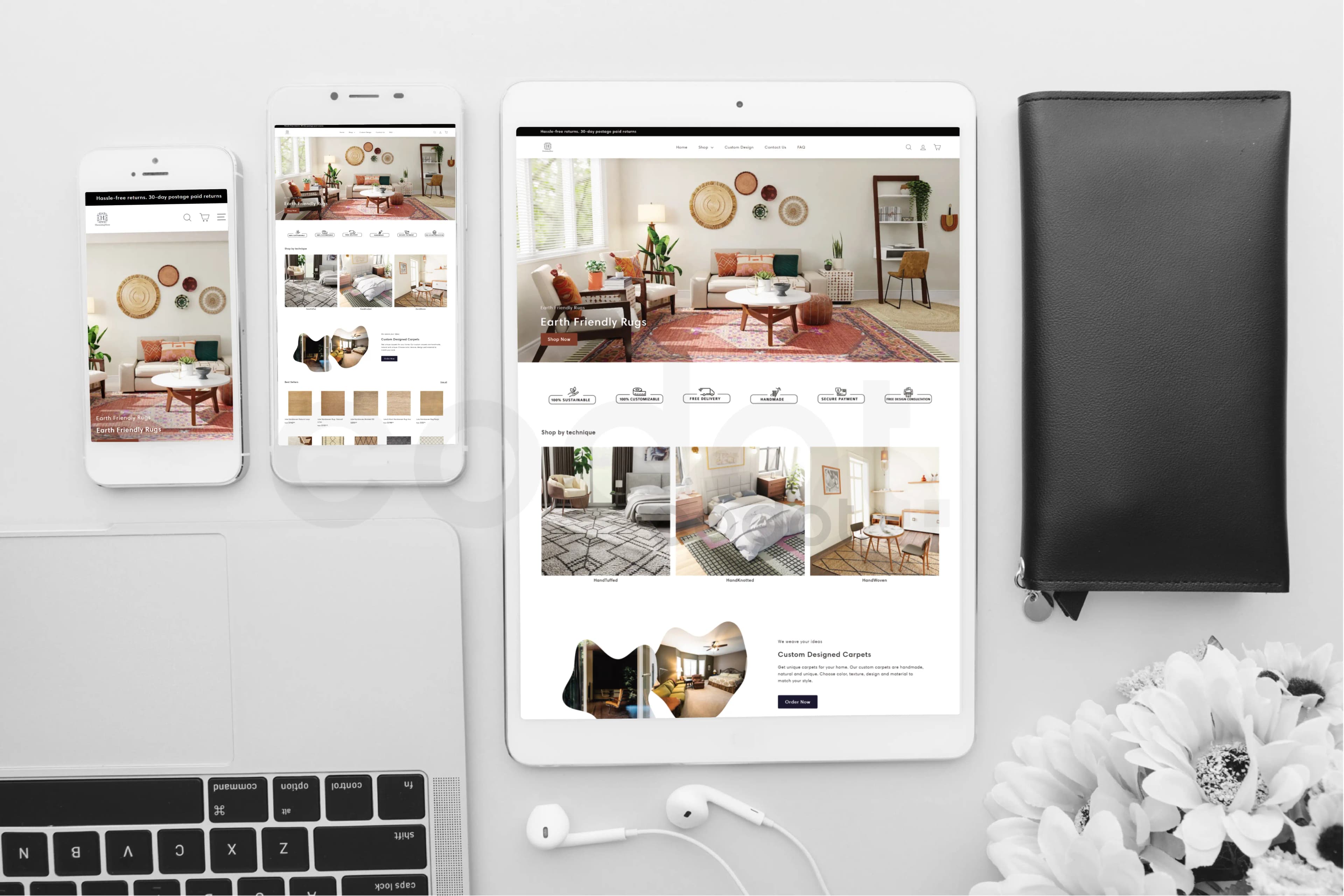 Humminghaus carpet store ecommerce website overview
